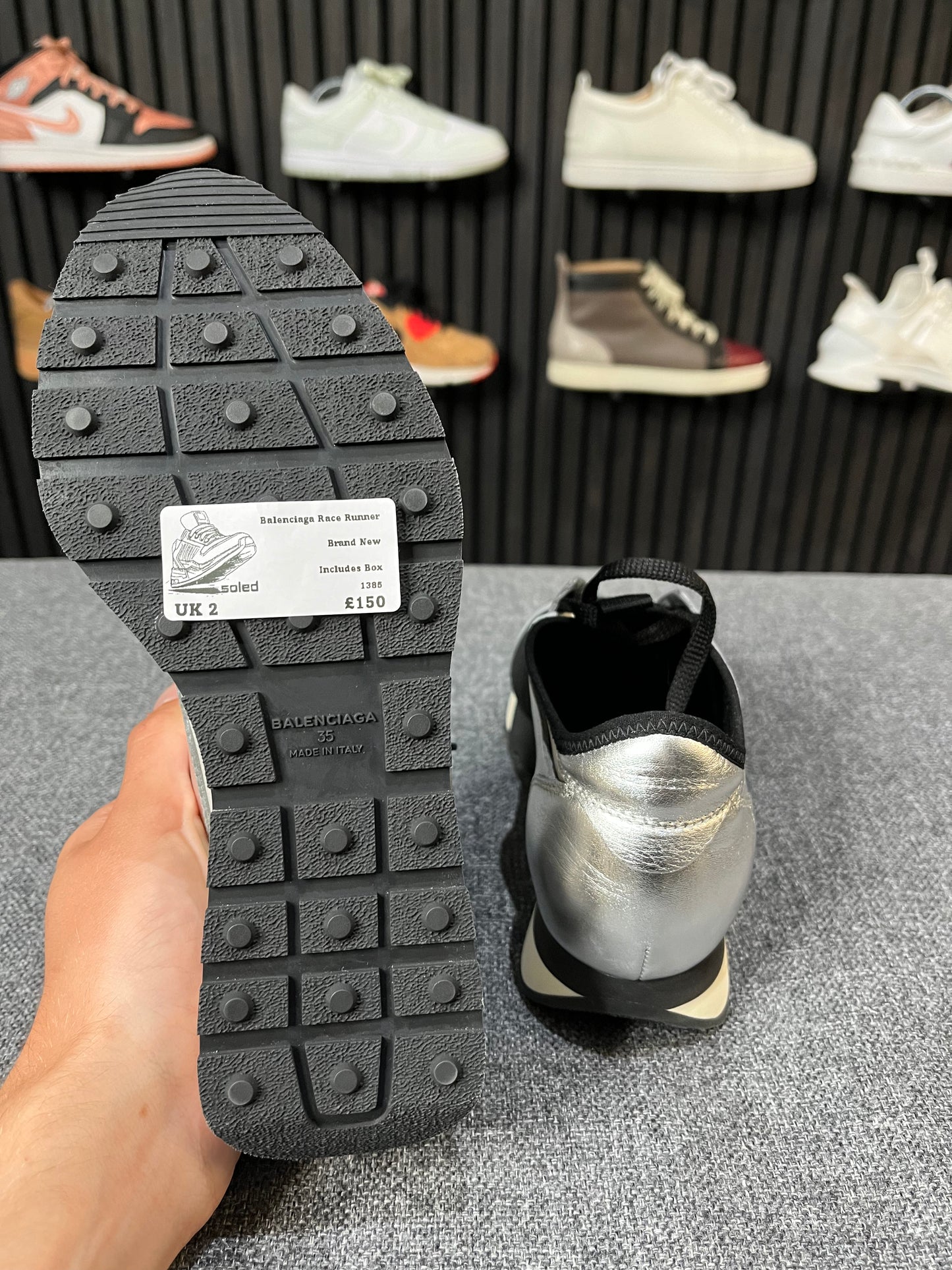 Balenciaga silver race runner online