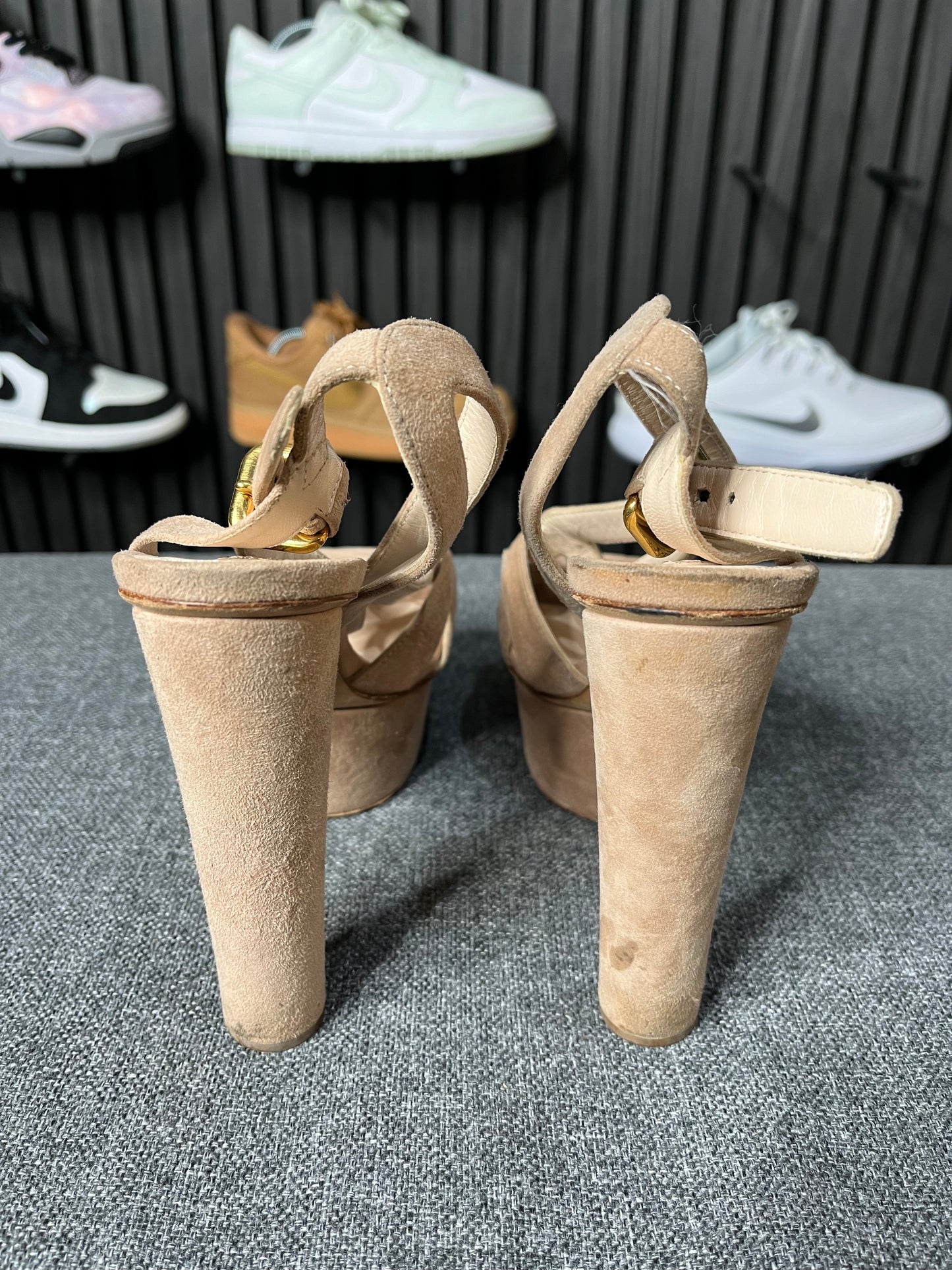 Prada Baroque Sandals Beige UK4 EU37