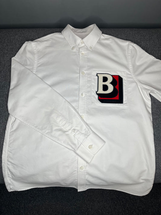 Burberry Patch Shirt White Small