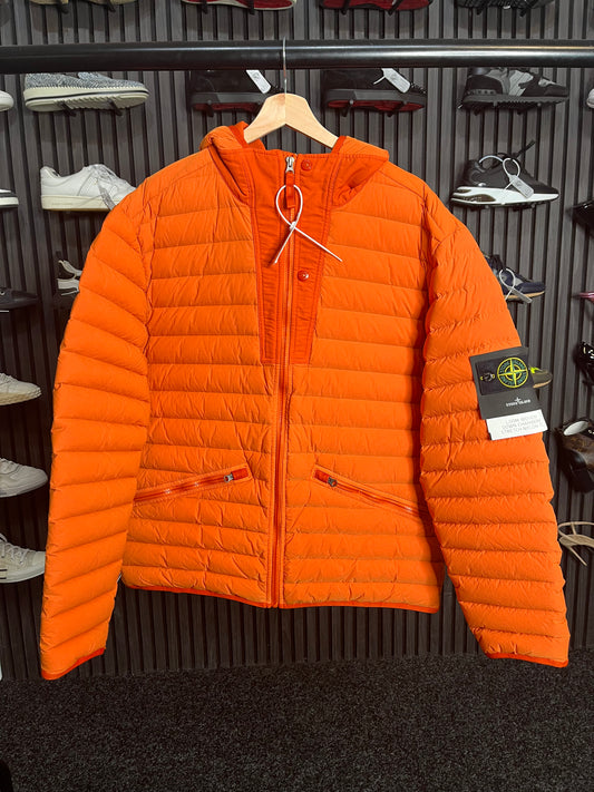 Stone Island Loom Woven Down Jacket Orange XXL 1768