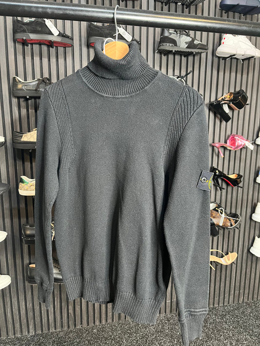 Stone Island Roll-Neck Sweater Black Small 1800