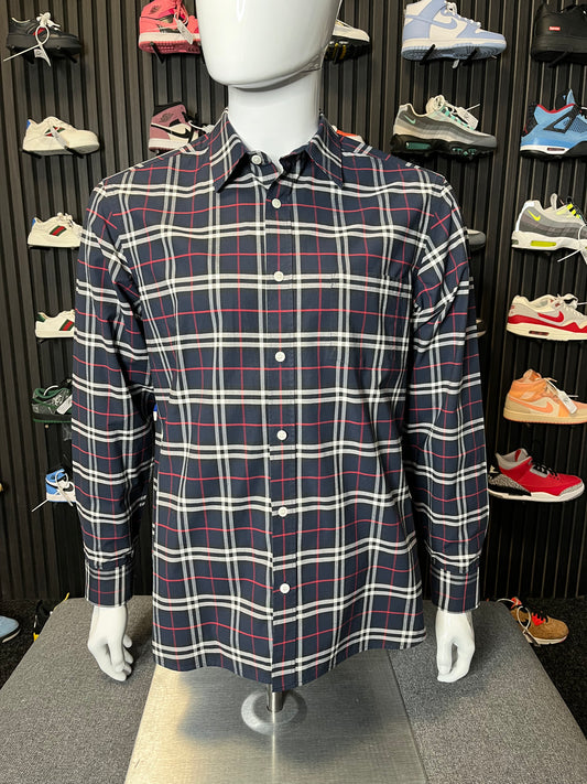 Burberry Check Shirt Blue Large 1922