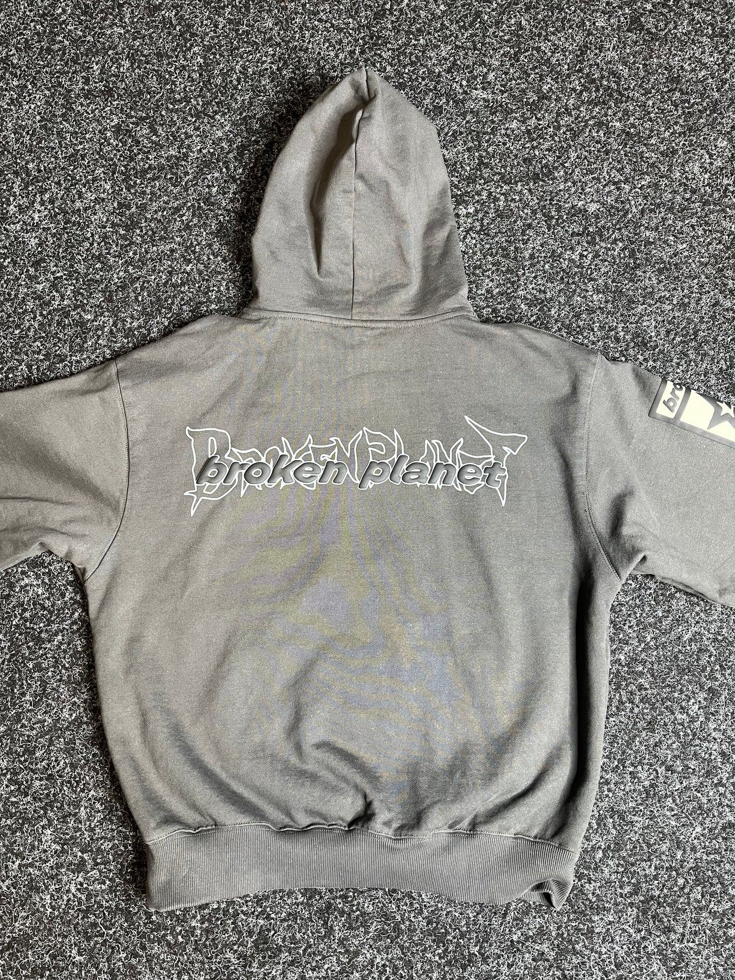 Broken Planet Beware Hoodie Grey Medium 1936