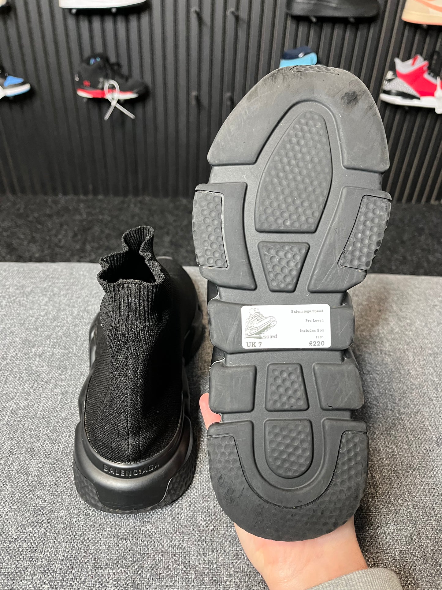 Balenciaga Speed Black UK7 1981