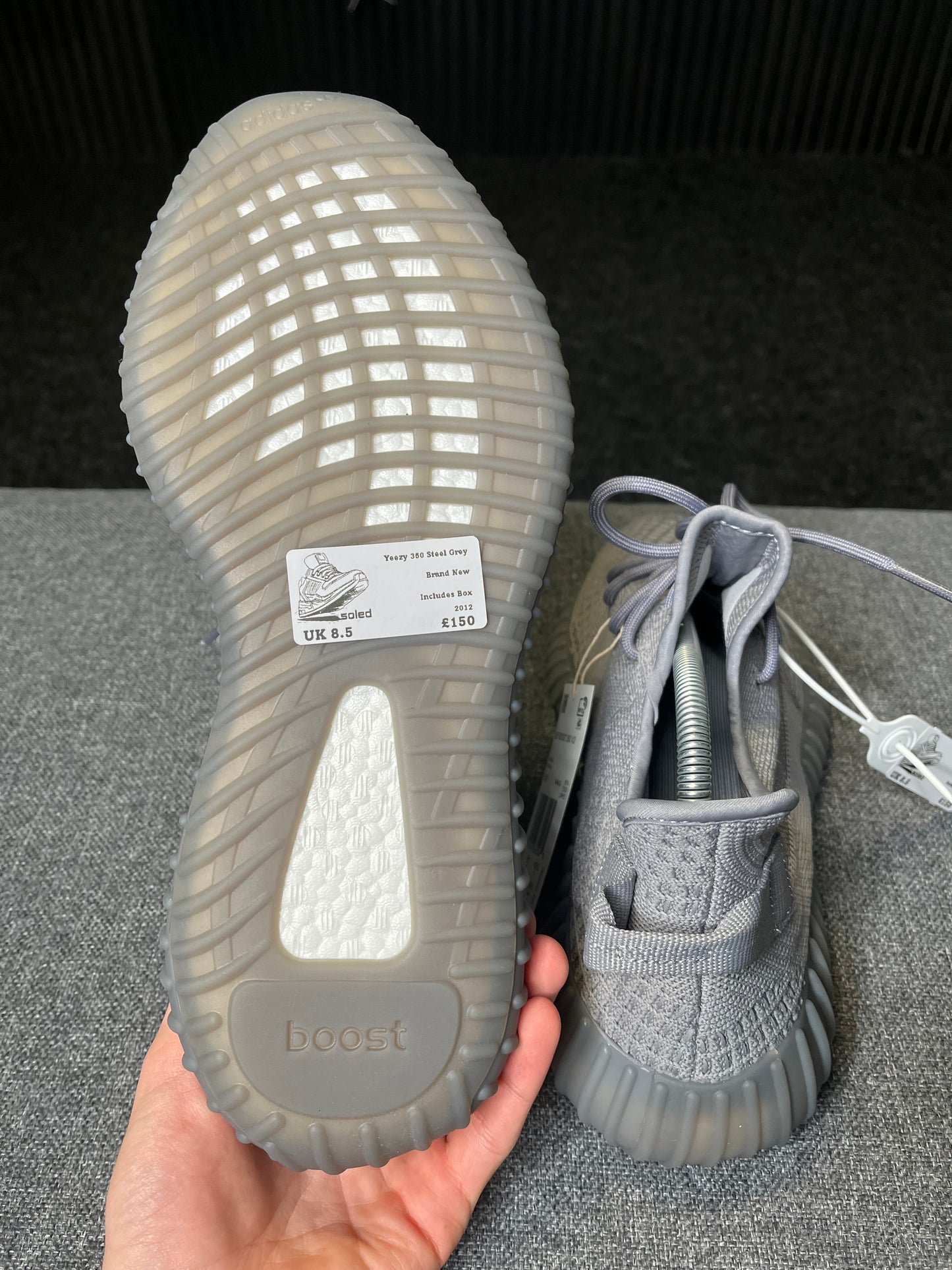 Yeezy Boost 350 Steel Grey UK8.5 2012